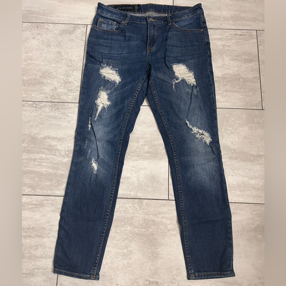 Armani Exchange straight leg jeans excellent condition size 28 dark wash